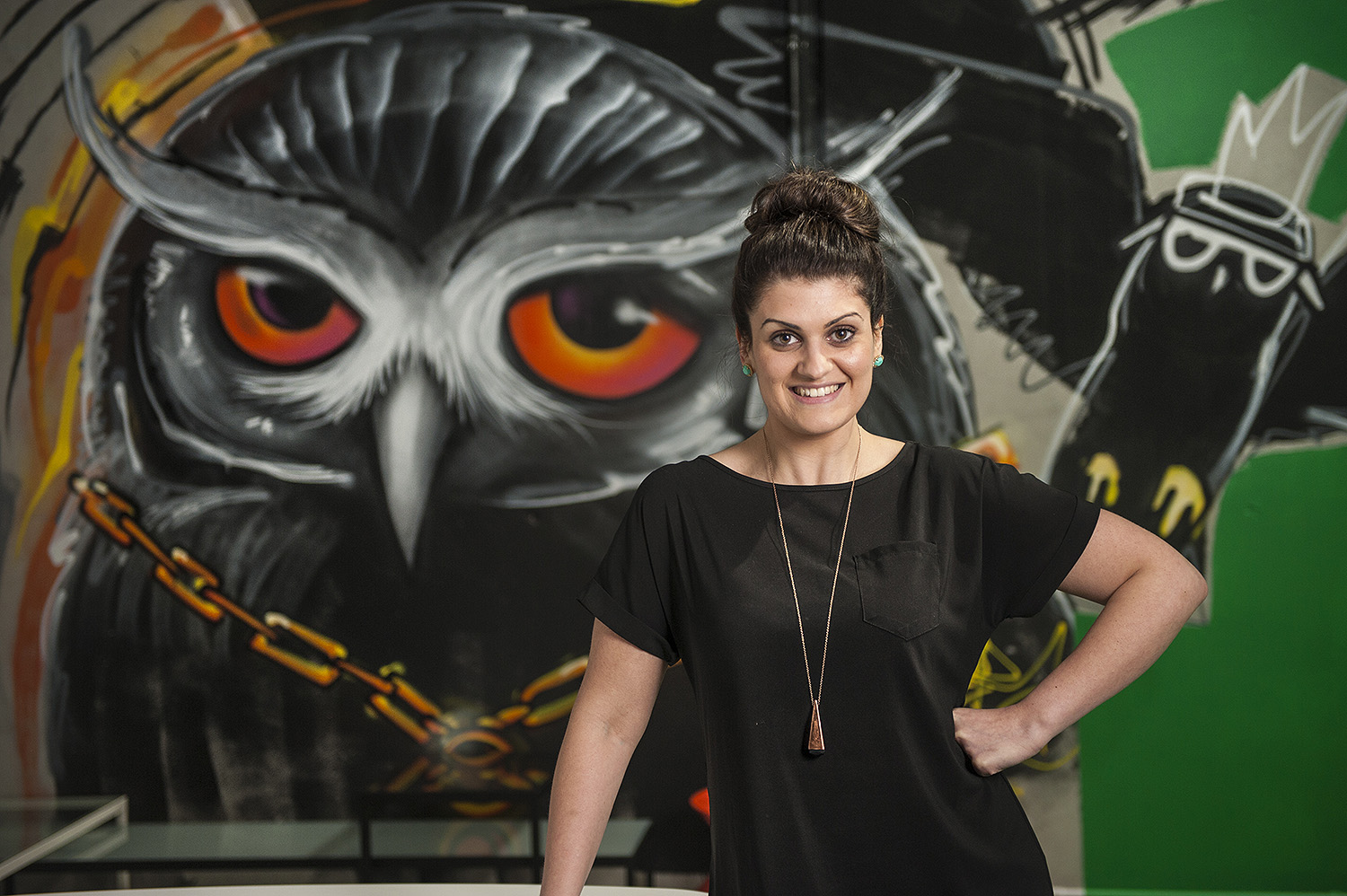 Interior designer and decorator Liana Corbino at her workplace