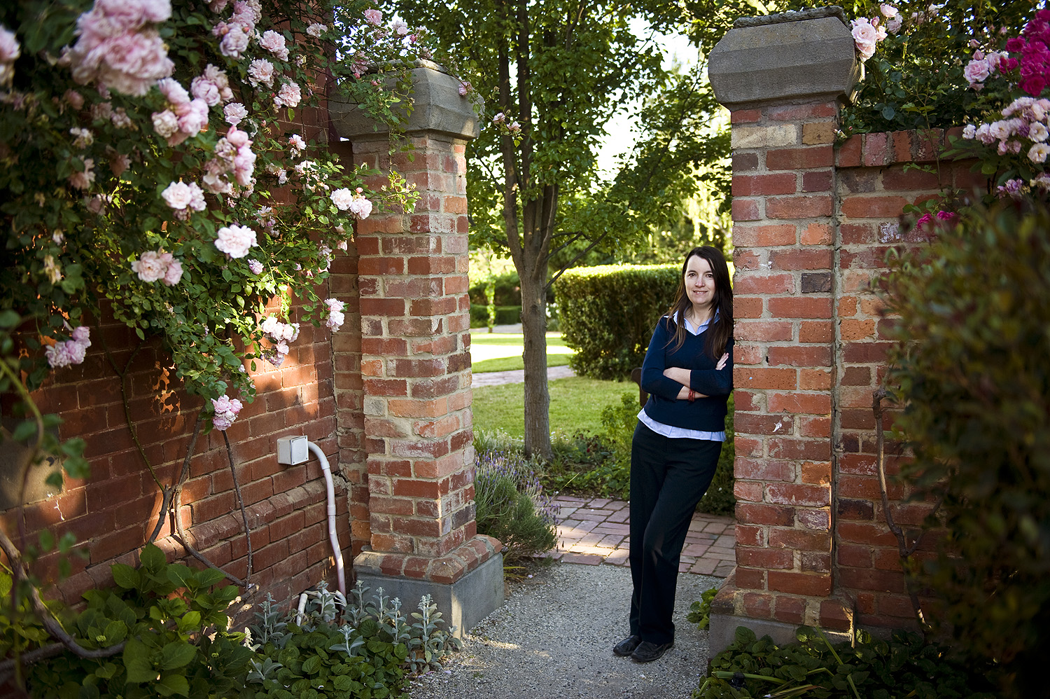 Rachel Fletcher Events Manager on the grounds of Grange Winery2