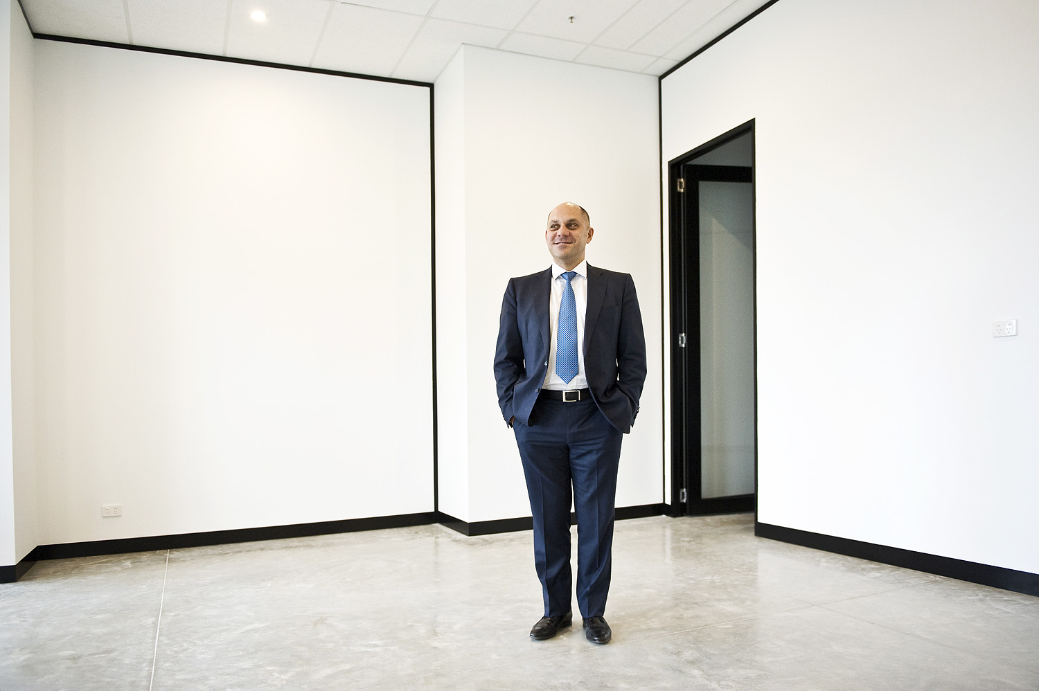 Adrian Butera director of Compton Green real estate in the company's new office space in footscray